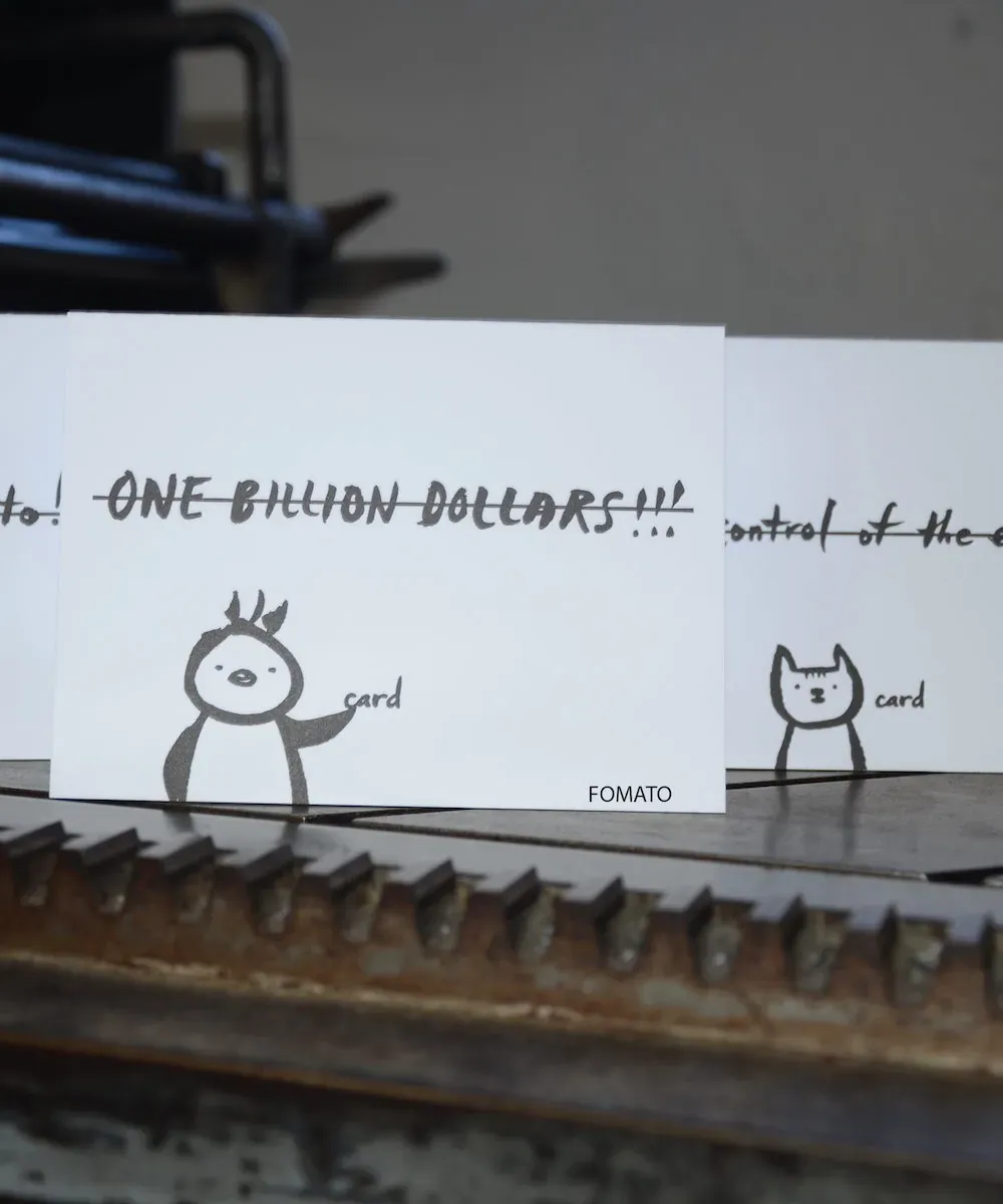 Letterpress printed work by Fomato