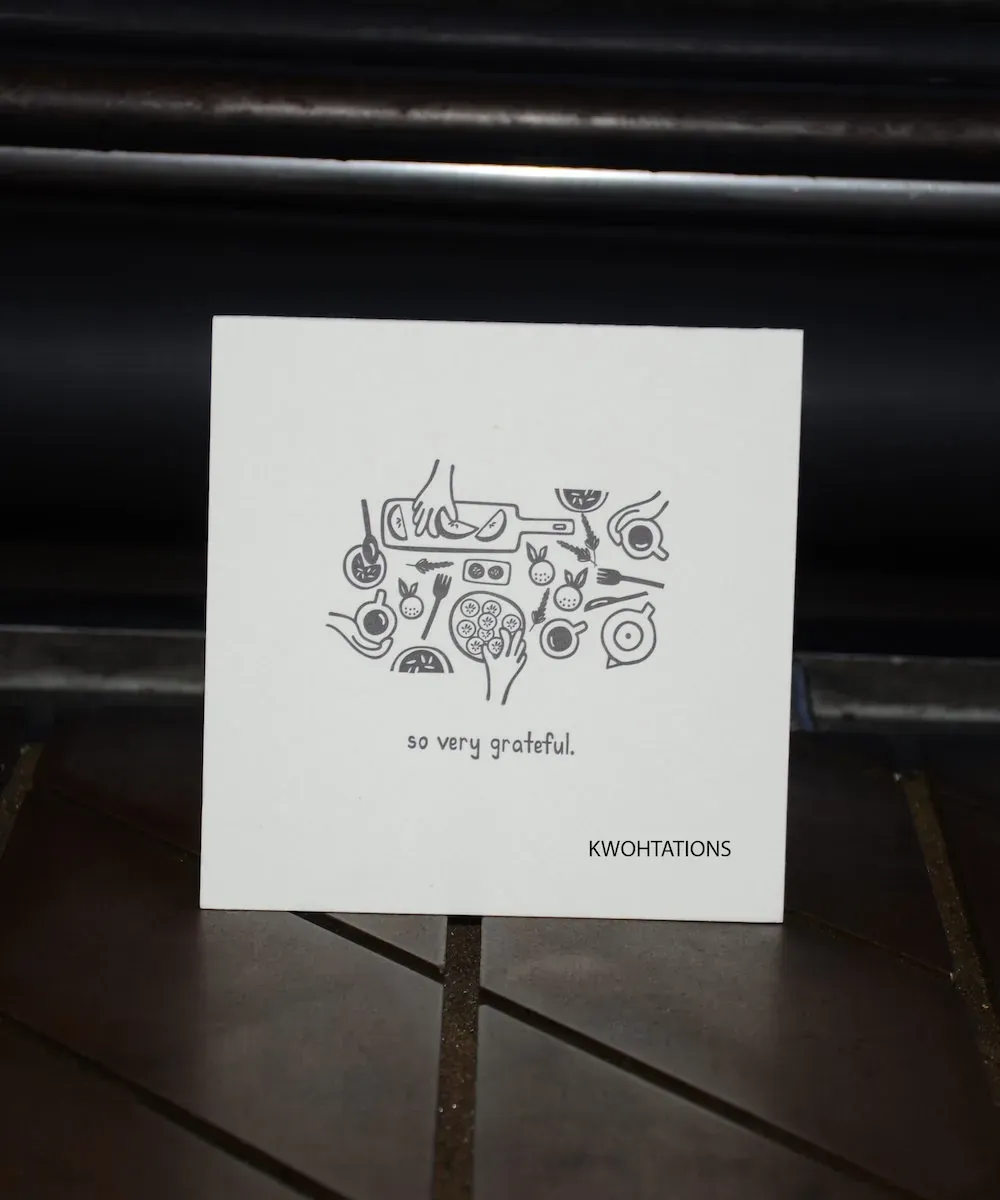Letterpress printed work by Kwohtations